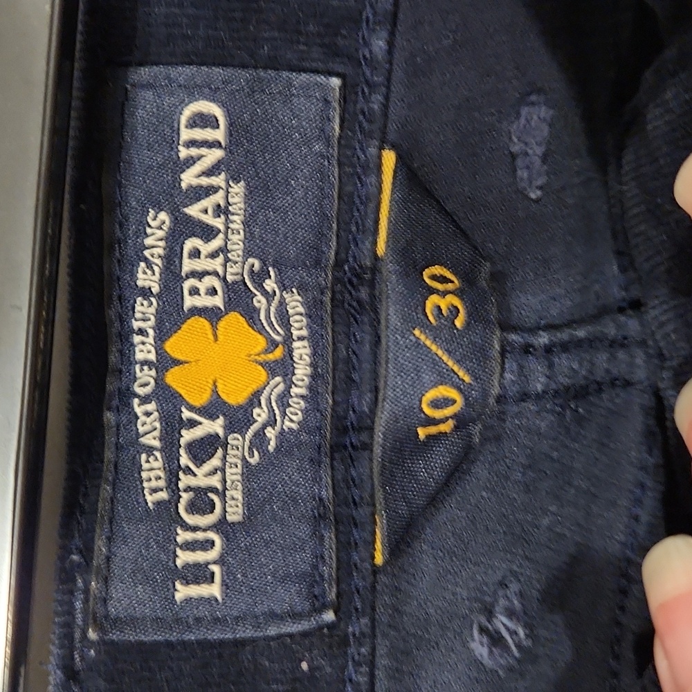 Lucky Brand Blue Sofia Skinny Corduroys Size 30/10 - Picture 3 of 4